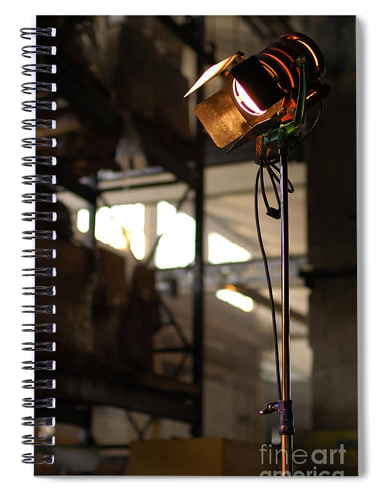 Movie Light Spiral Notebook featuring the photograph Movie Light by Micah May