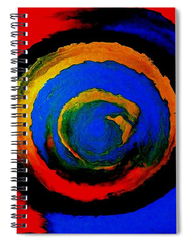 Circle Spiral Notebook featuring the painting Moving Towards The Light by Lisa Kaiser