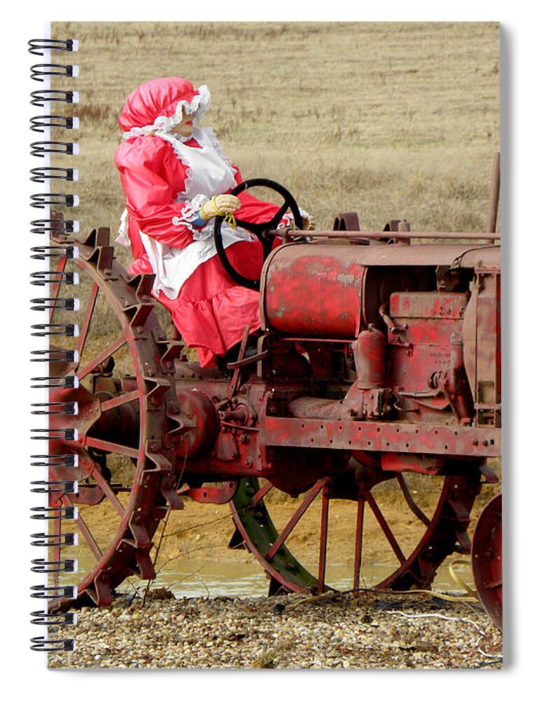 Mrs Claus Spiral Notebook featuring the photograph Mrs Claus Going Country by Kim Galluzzo