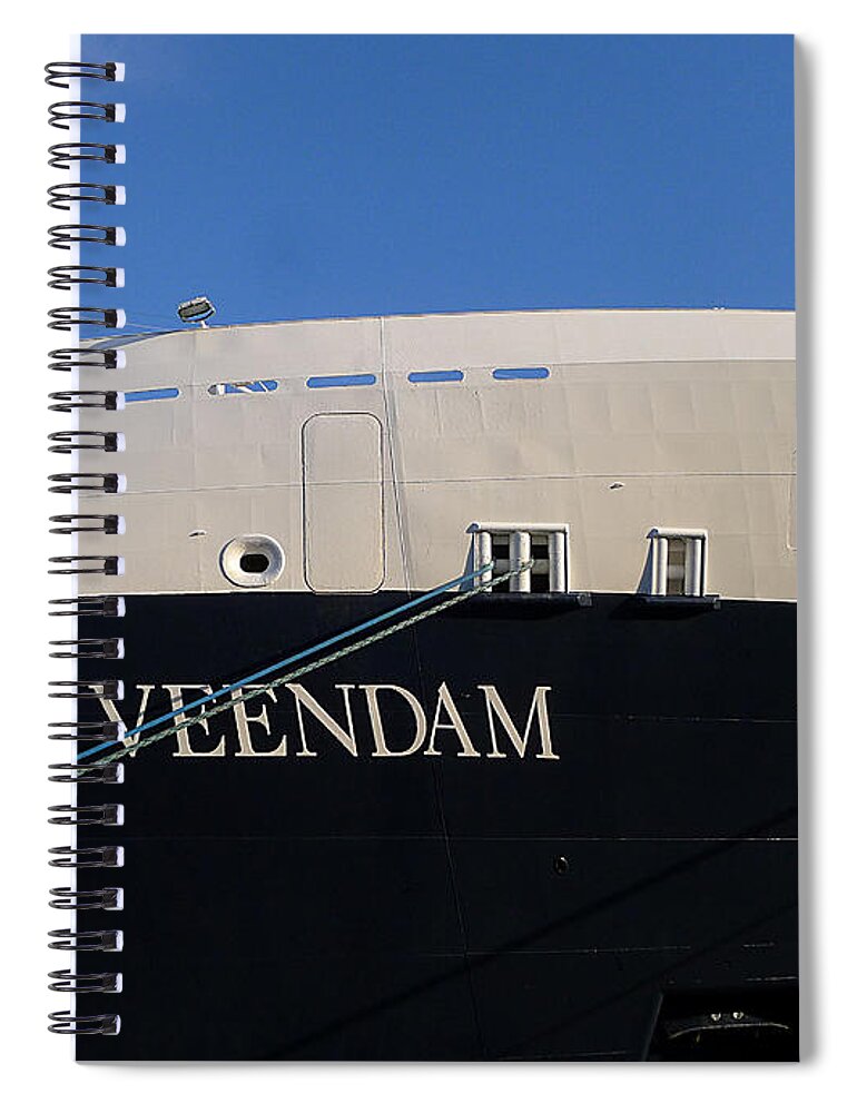Richard Reeve Spiral Notebook featuring the photograph MS Veendam by Richard Reeve