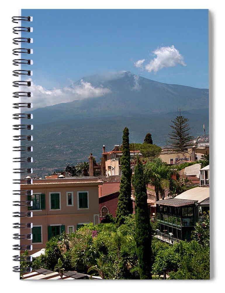 Tranquility Spiral Notebook featuring the photograph Mt. Etna by Mitch Diamond