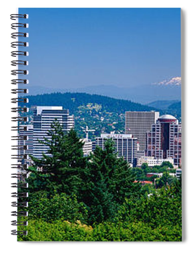 Photography Spiral Notebook featuring the photograph Mt Hood Portland Oregon Usa by Panoramic Images