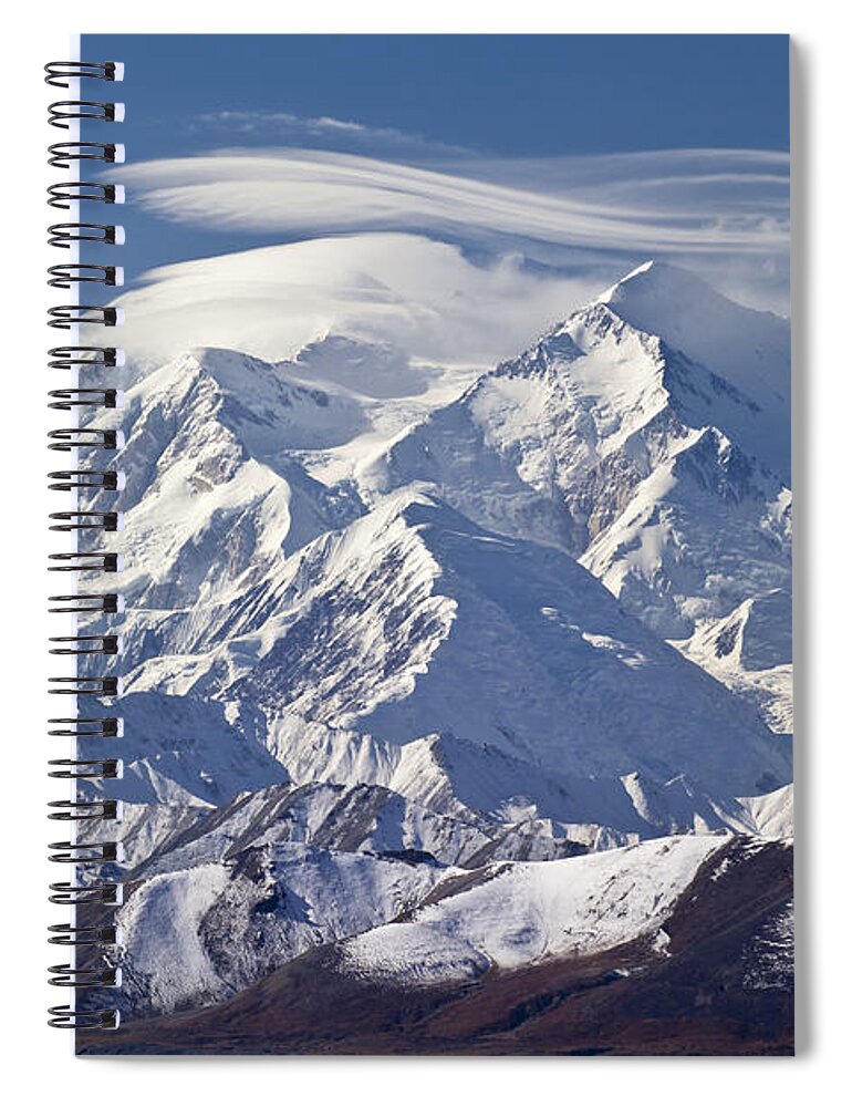 Alaska Mountain Spiral Notebook featuring the photograph Mt. Mckinley by John Shaw
