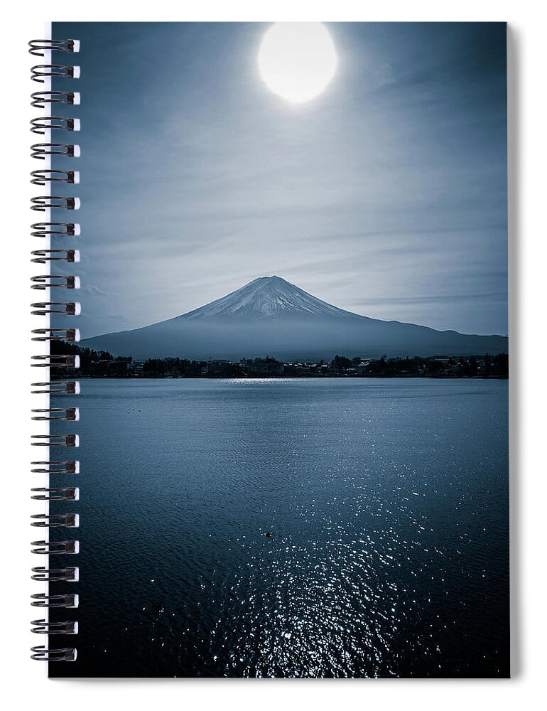 Scenics Spiral Notebook featuring the photograph Mt.fuji & Kawaguchi Lake by Torne uttenai