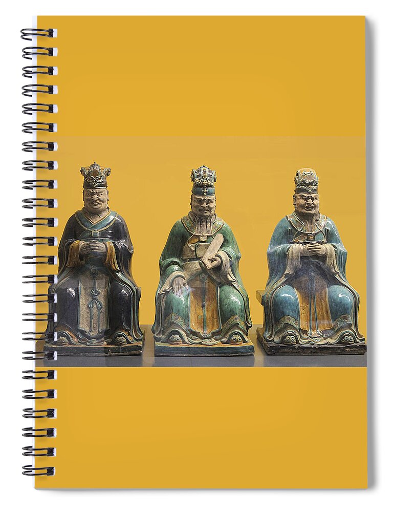 Oriental Figurines Spiral Notebook featuring the photograph Oriental Figurines Series 79 by Carlos Diaz