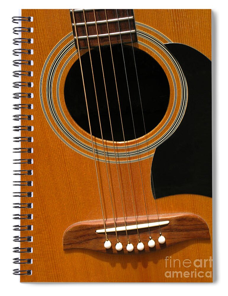 Guitar Spiral Notebook featuring the photograph Musical Abstraction by Ann Horn