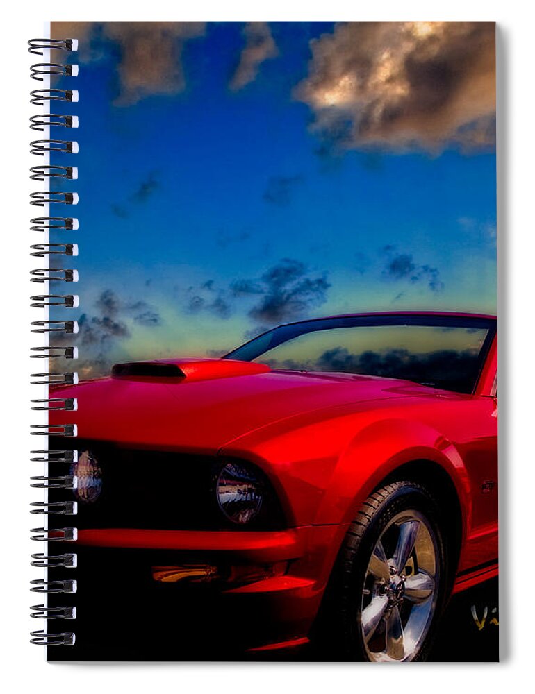 Ford Mustang Spiral Notebook featuring the digital art Ford Mustang Dream by Chas Sinklier
