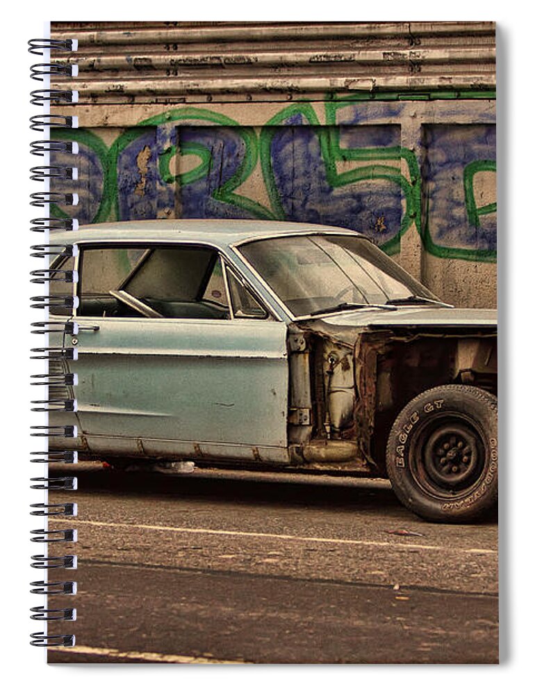 Ny Spiral Notebook featuring the photograph Mustang Power by Rick Kuperberg Sr