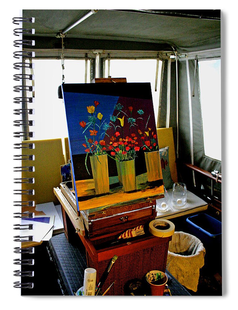 Art Studio Spiral Notebook featuring the digital art My Art Studio by Joseph Coulombe