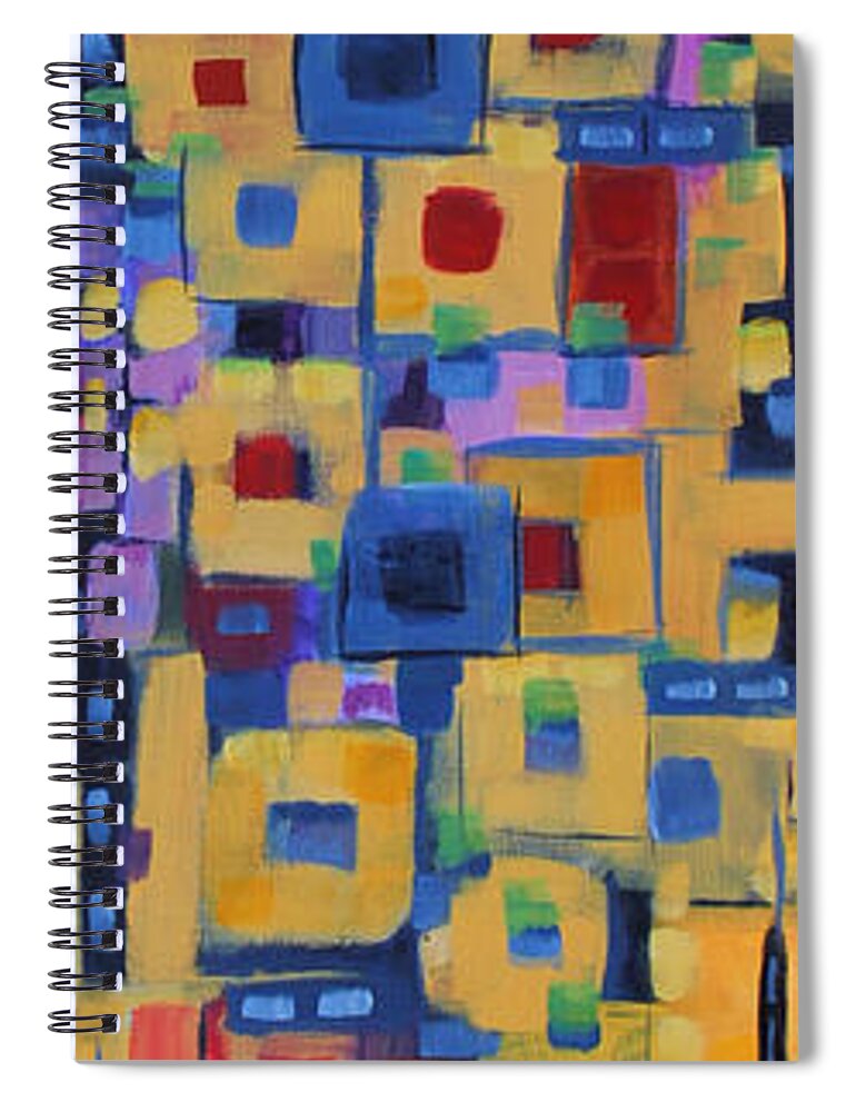 Jazz Spiral Notebook featuring the painting My Jazz n Blues 1 by Holly Carmichael