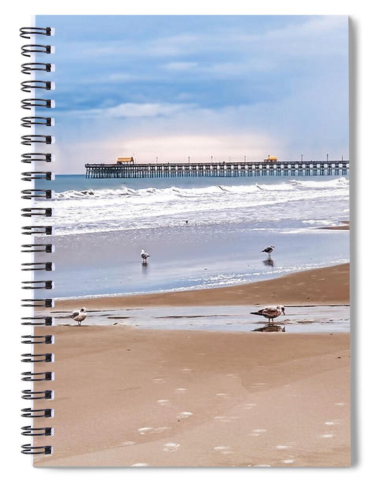 Rain Spiral Notebook featuring the photograph Myrtle Beach - Rainy Day by Scott Hansen