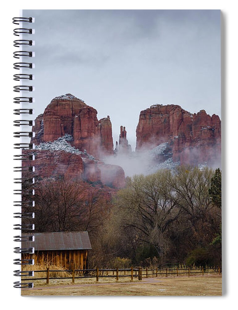 Cathedral Rock Spiral Notebook featuring the photograph Mystical by Tamara Becker