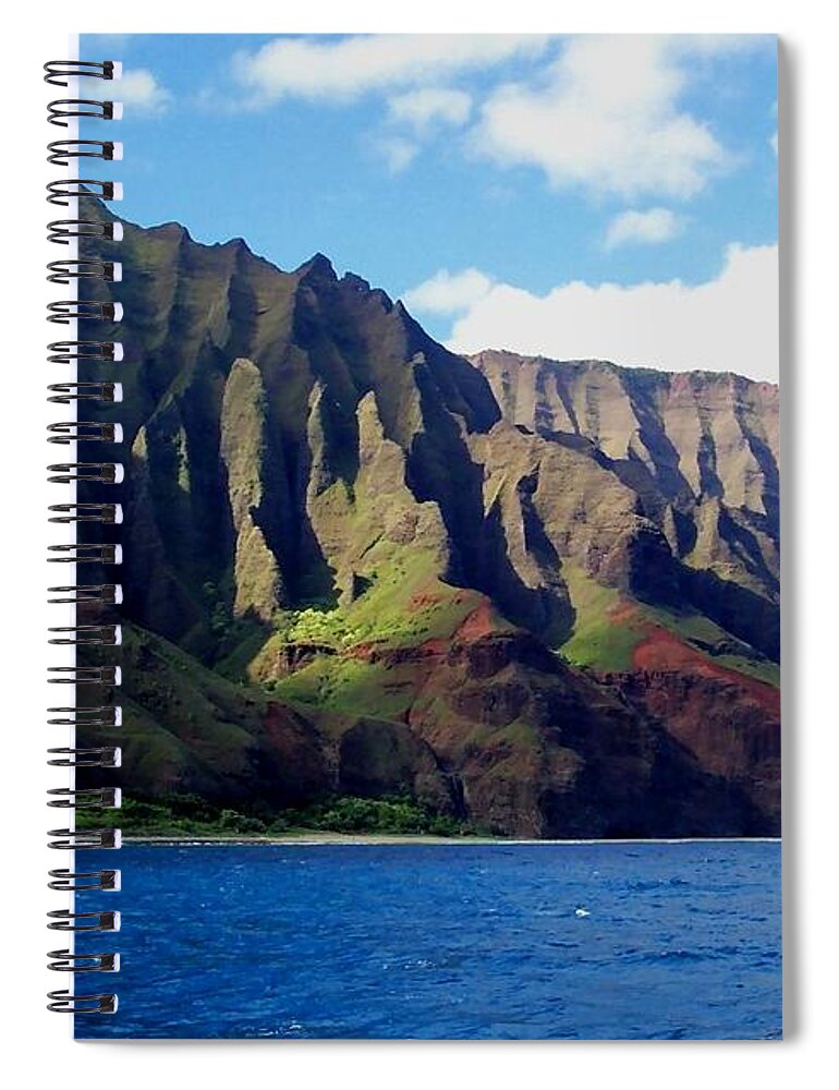 Kauai Spiral Notebook featuring the photograph Na Pali Coast on Kauai by Amy McDaniel