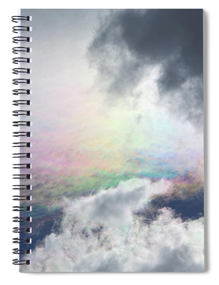 00346013 Spiral Notebook featuring the photograph Nacreous Clouds And Evening Sun by Yva Momatiuk John Eastcott