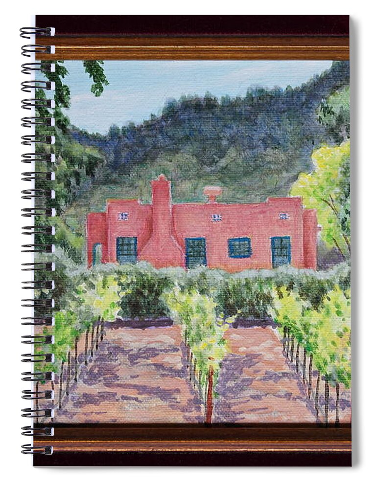 Napa Valley Spiral Notebook featuring the painting Napa Valley Red by Michele Myers