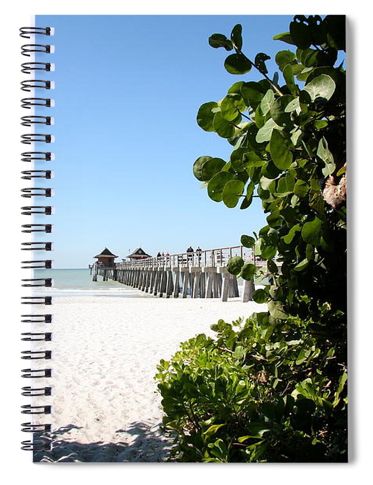 Pier Spiral Notebook featuring the photograph Naples Pier View by Christiane Schulze Art And Photography