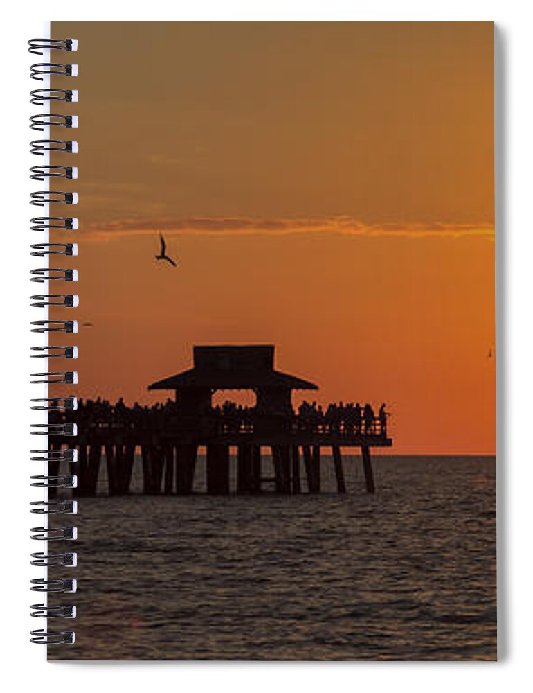 Bayshore Spiral Notebook featuring the photograph Naples Sunset by Raul Rodriguez