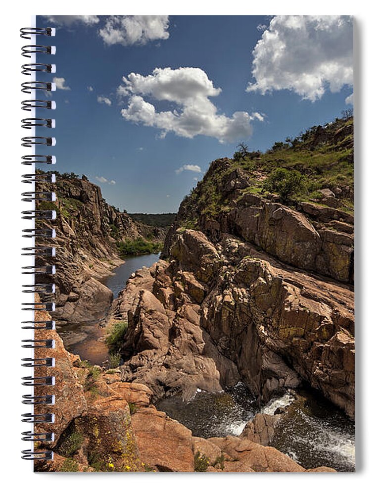 Wichita Mountains Spiral Notebook featuring the photograph Narrows Canyon in the Wichita Mountains by Todd Aaron