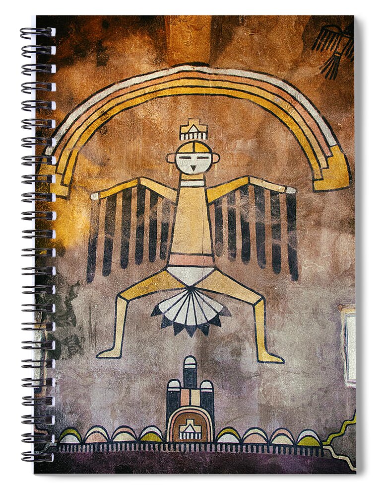 Indian Spiral Notebook featuring the photograph Native American Great Spirit Pictograph by Jo Ann Tomaselli