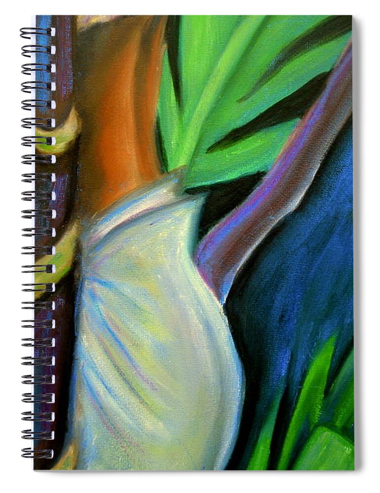Ethnic Spiral Notebook featuring the painting Native by Debi Starr