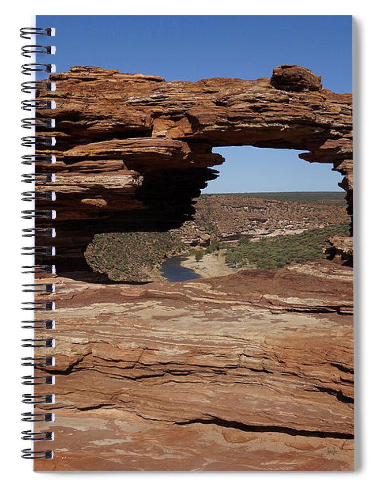 Feb0514 Spiral Notebook featuring the photograph Natural Arch In Desert Kalbarri Np by Hiroya Minakuchi