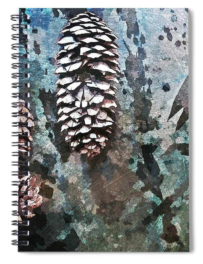 Nature Spiral Notebook featuring the digital art Nature Abstract 87 by Maria Huntley