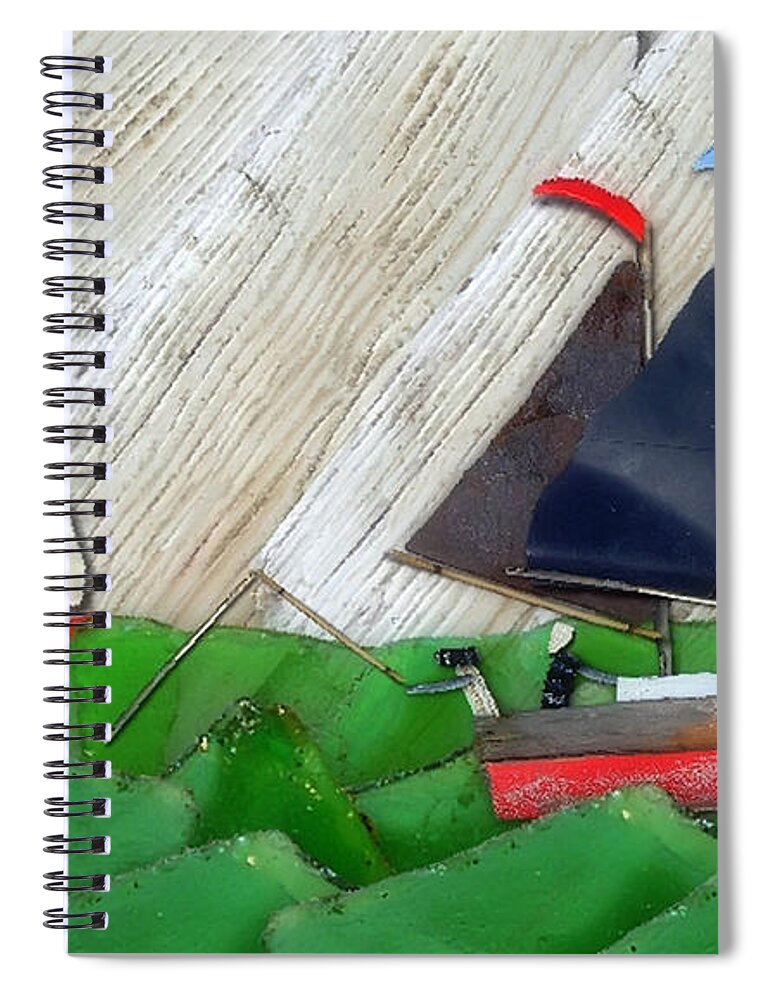 Sailboats Spiral Notebook featuring the photograph Natures Elements Art-1 by Nina Bradica