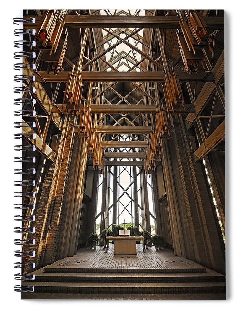 Chapel Spiral Notebook featuring the photograph Nature's Music by Joan Carroll