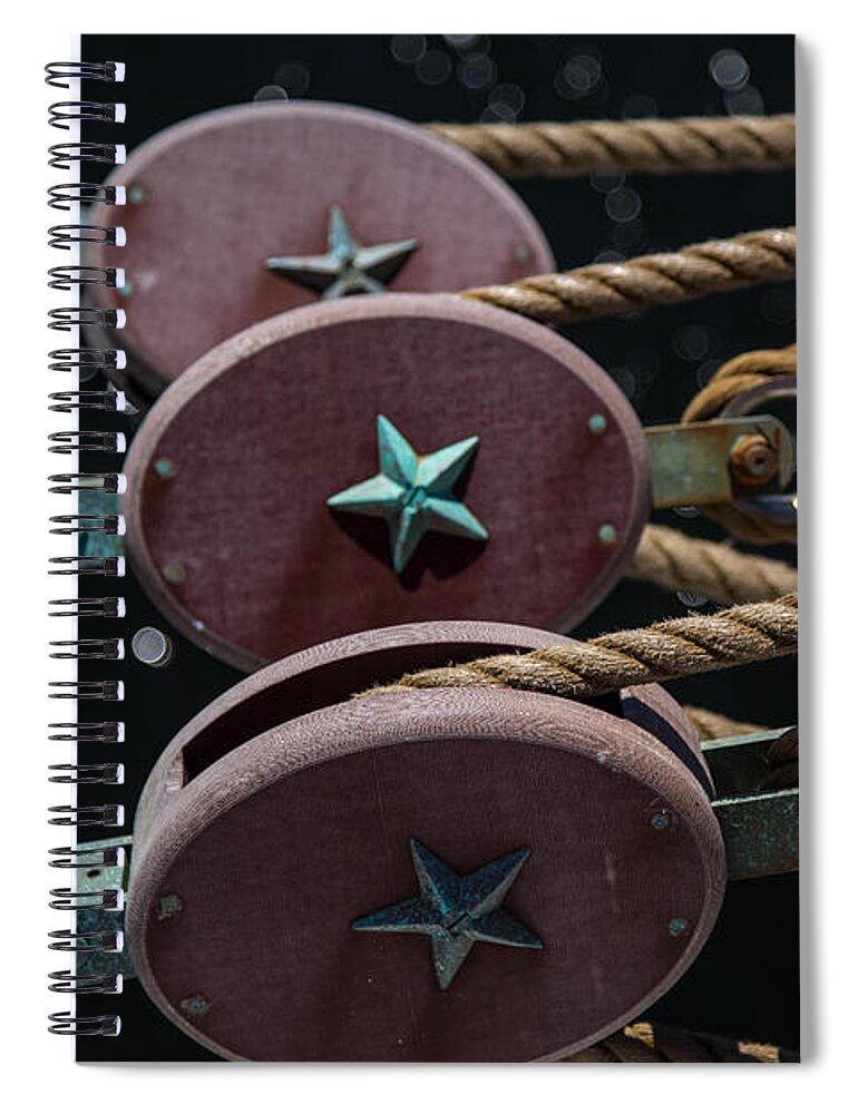 Rope Spiral Notebook featuring the photograph Nautical Ties by Karol Livote