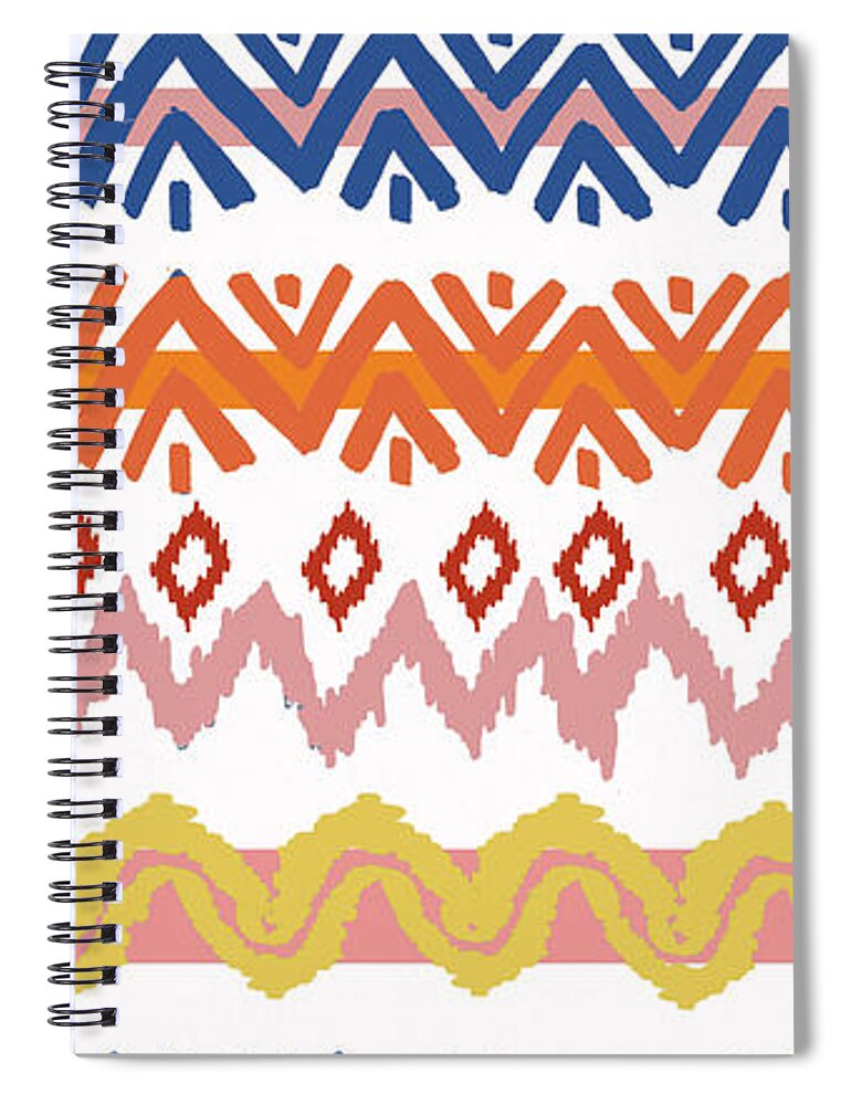 Navajo Spiral Notebook featuring the digital art Southwest Pattern III by Nicholas Biscardi