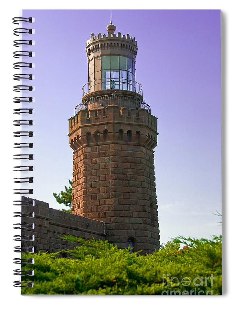 Lighthouses Spiral Notebook featuring the photograph Navesink Twin Lights Lighthouse by Anthony Sacco