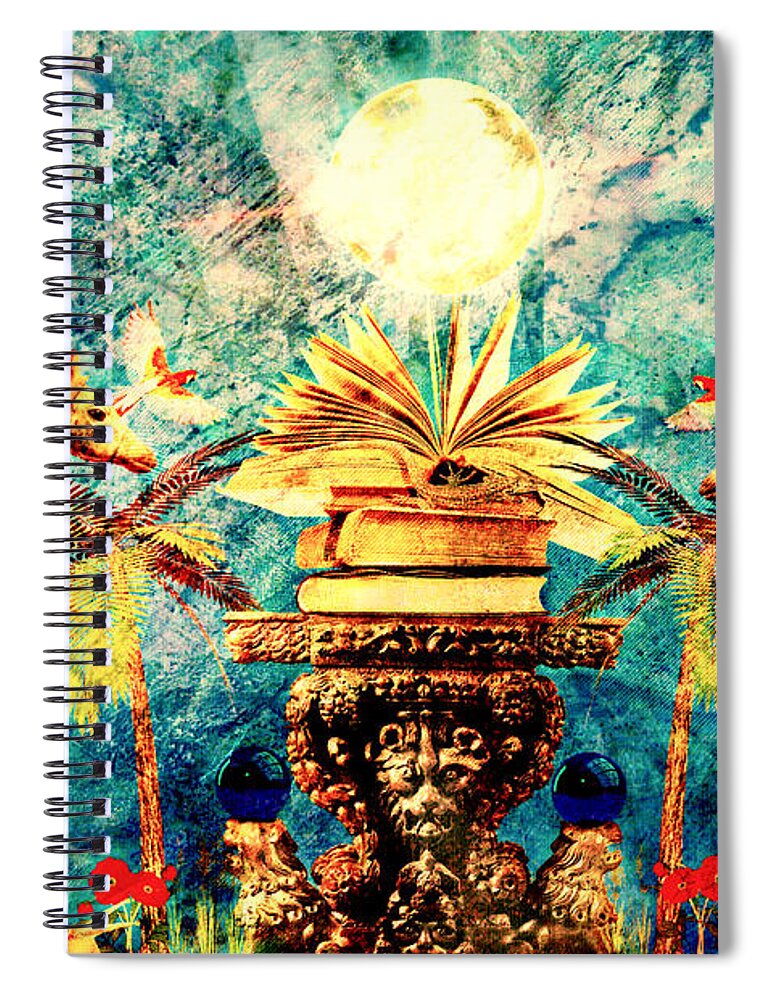 Art For Kids Spiral Notebook featuring the painting Near Reflections by Ally White