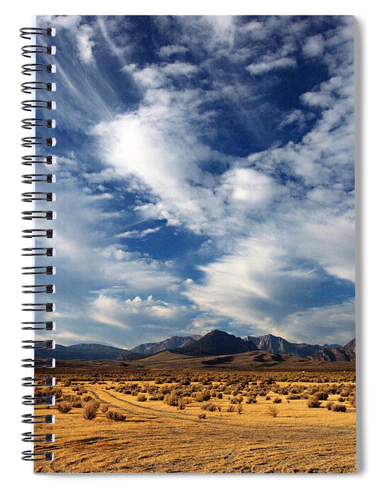 Mountains Spiral Notebook featuring the photograph Near the Intersection of God and the Eastern Sierras by Joe Schofield