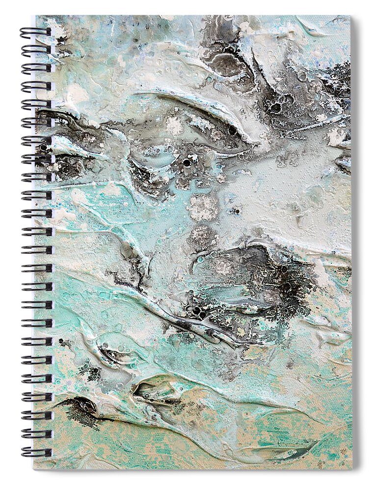 Nebula Spiral Notebook featuring the painting Nebulosity by Regina Valluzzi