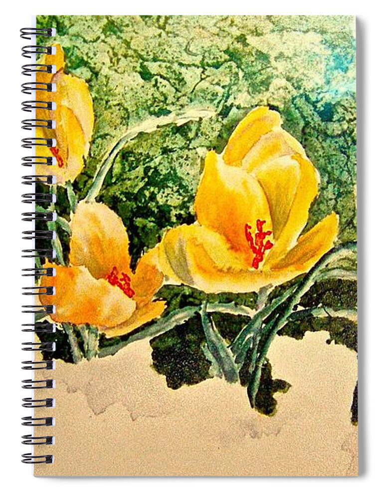 Watercolor Spiral Notebook featuring the painting New beginnings by Carolyn Rosenberger