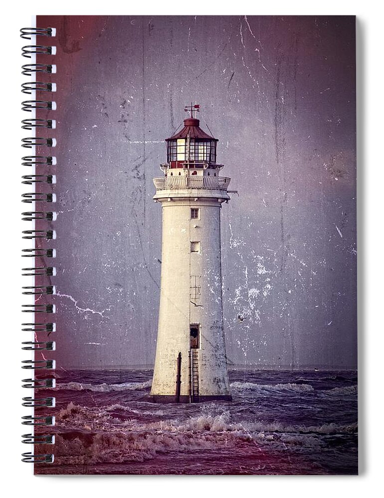 Lighthouse Spiral Notebook featuring the photograph New Brighton Lighthouse by Spikey Mouse Photography
