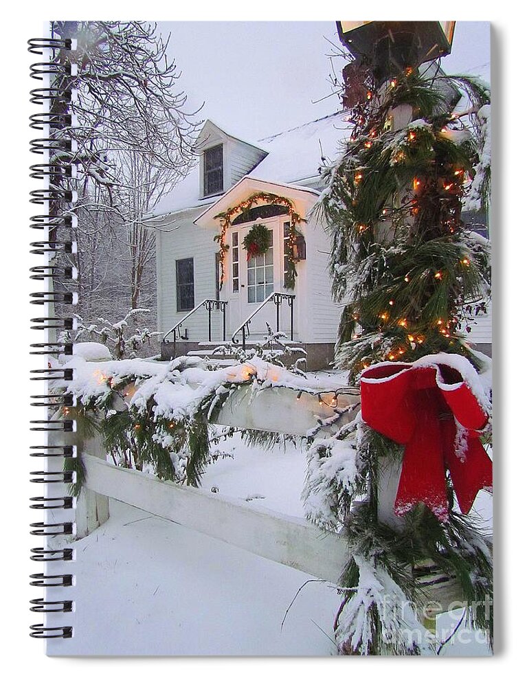 Christmas Spiral Notebook featuring the photograph New England Christmas by Elizabeth Dow