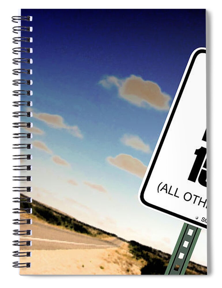 Highway Signs Spiral Notebook featuring the photograph New Limits by David Jackson