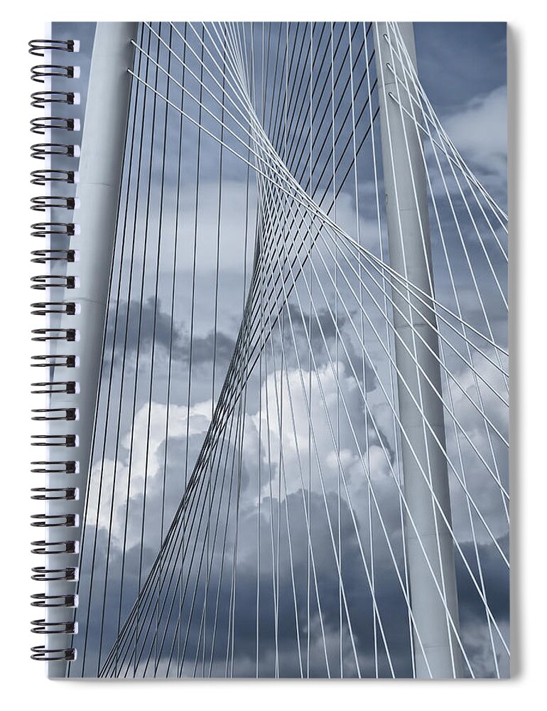 Bridge Spiral Notebook featuring the photograph New Skyline Bridge by Joan Carroll
