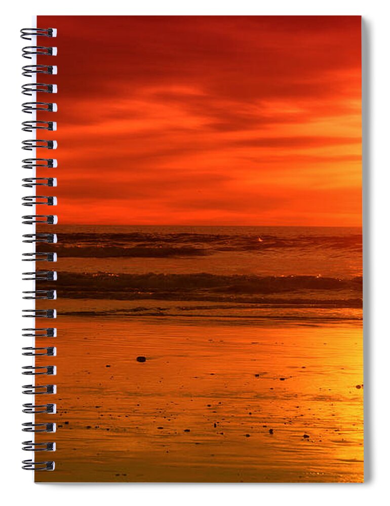 Sunset Spiral Notebook featuring the photograph New Year's Love by Diana Sainz by Diana Raquel Sainz