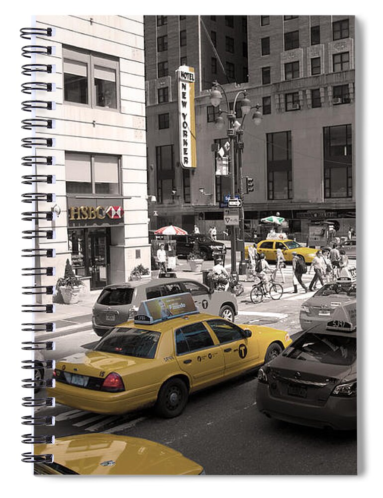 New York Spiral Notebook featuring the photograph New York by Adriana Zoon