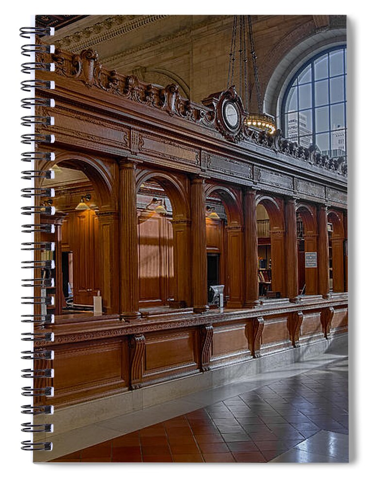 Nypl Spiral Notebook featuring the photograph New York Public Library Book Returns by Susan Candelario