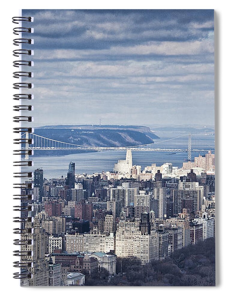 New York Skyline Spiral Notebook featuring the photograph New York Skyline 2 by Steve Purnell