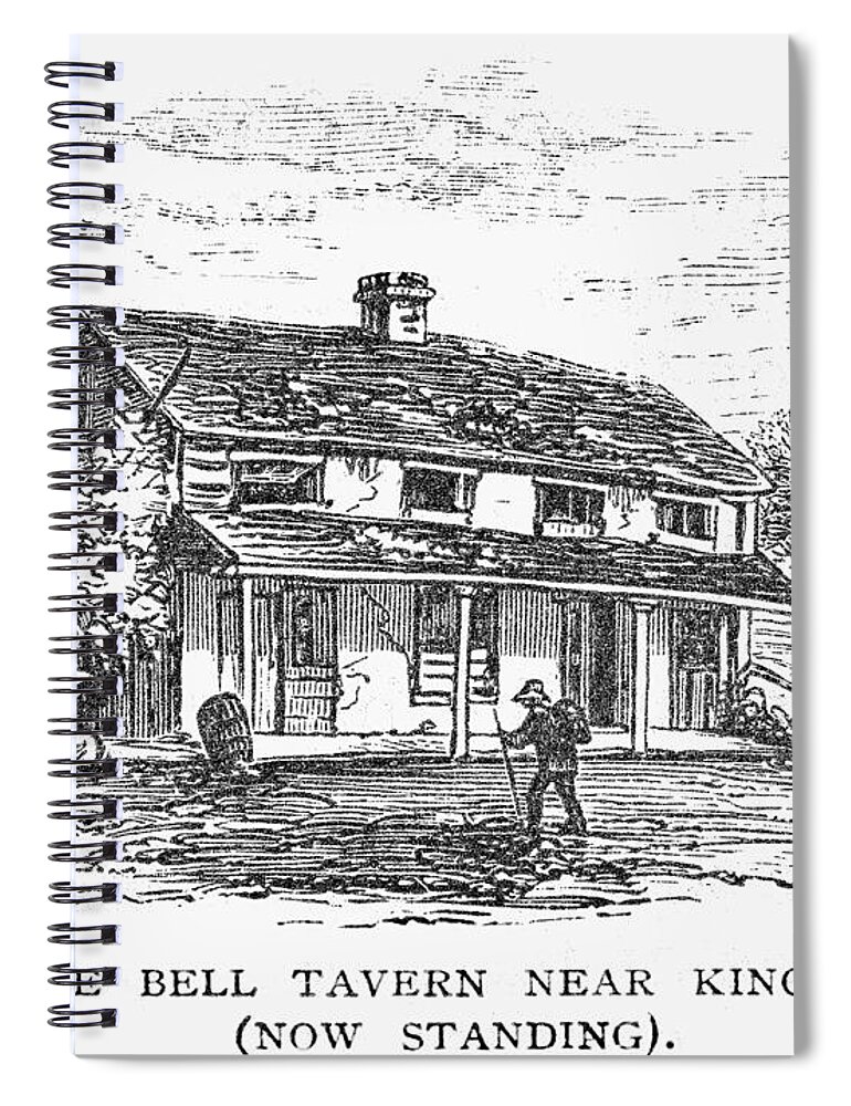 1720s Spiral Notebook featuring the photograph NEW YORK: TAVERN, c1725 by Granger