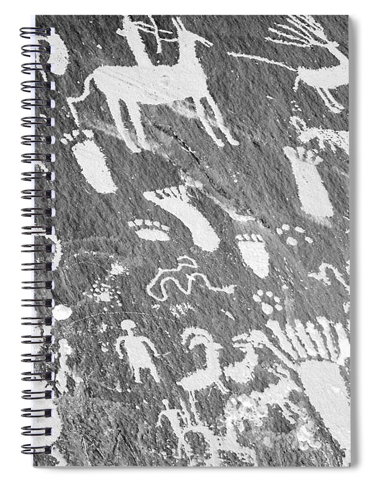 Pictographs Spiral Notebook featuring the photograph Newspaper Rock by Tranquil Light Photography