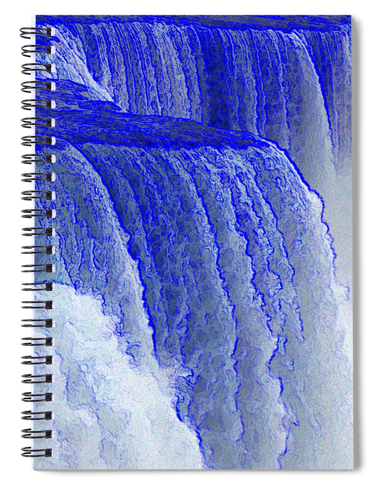Niagara Falls Spiral Notebook featuring the photograph Niagara Falls Colored Edges Effect by Rose Santuci-Sofranko