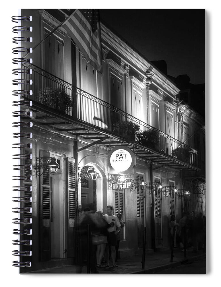 Pat O'brien's Spiral Notebook featuring the photograph Night at Pat O'brien's by Greg and Chrystal Mimbs