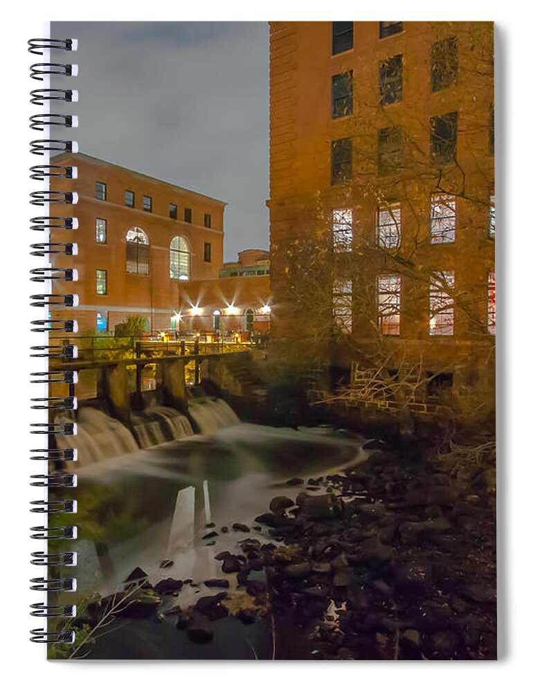 Night At The Rover Spiral Notebook featuring the photograph Night at the River by Brian MacLean