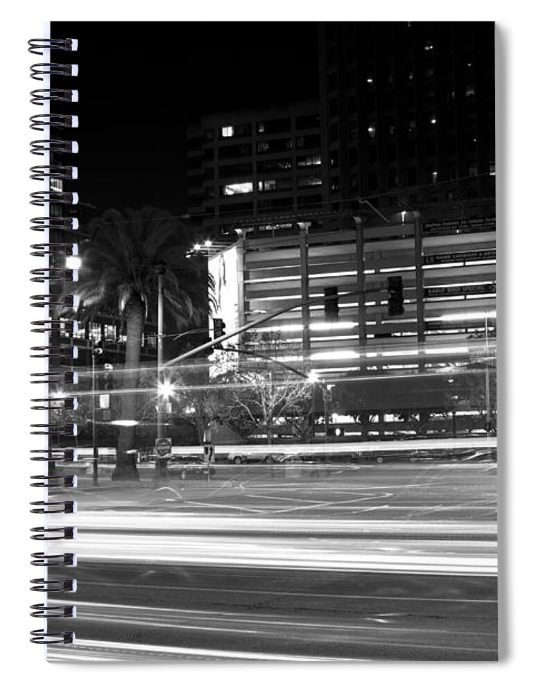 San Spiral Notebook featuring the photograph Night Blurs by Bryant Coffey