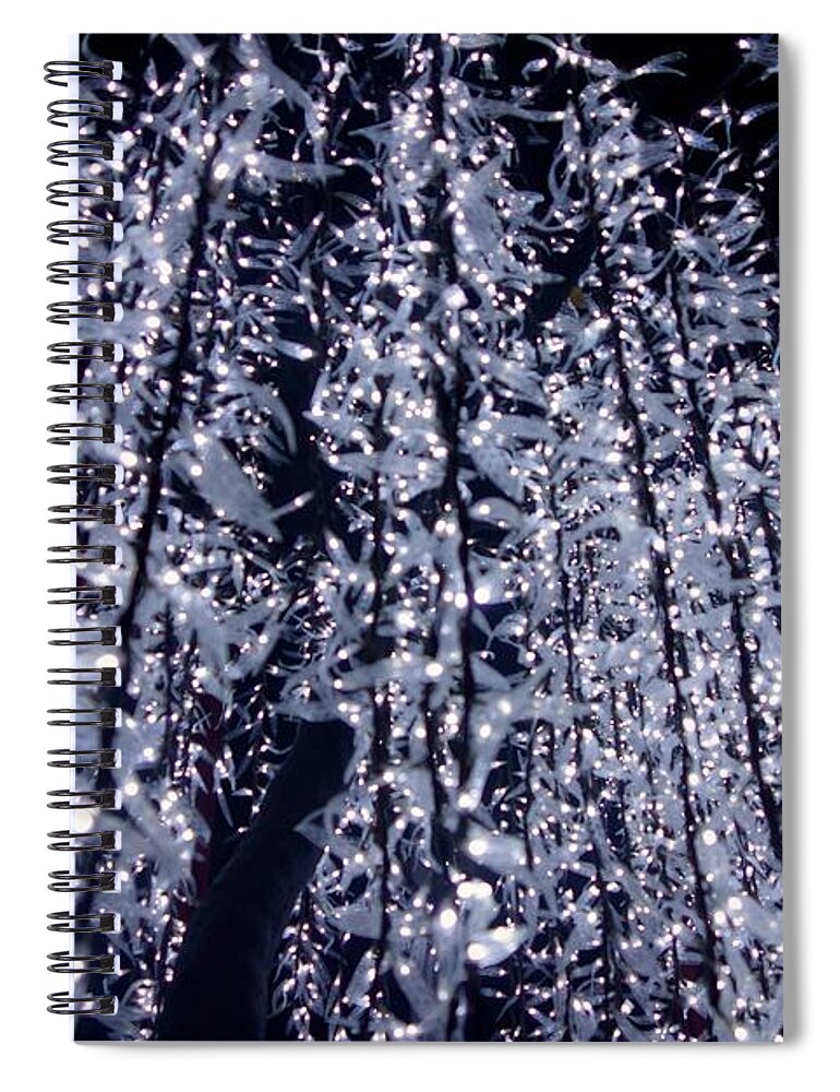 String Lights Spiral Notebook featuring the photograph Night Lights by Jacqueline Athmann